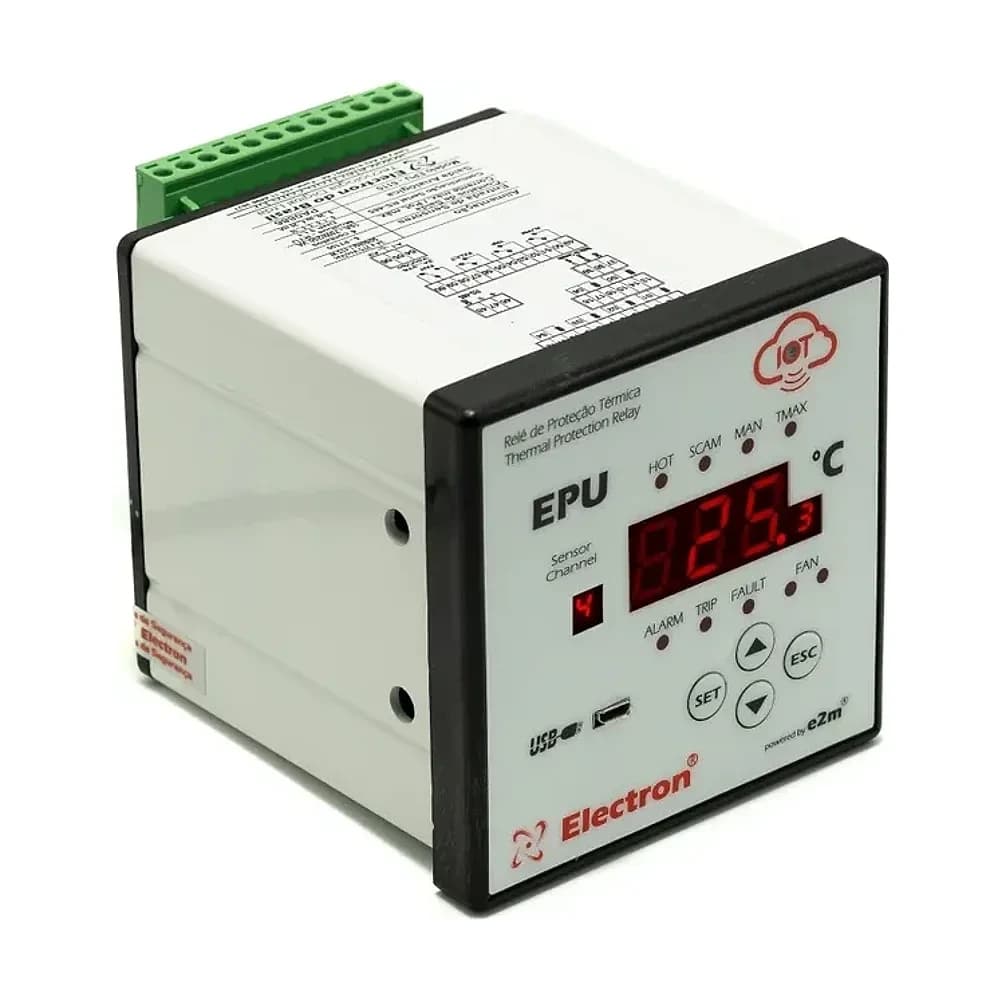 Produto EPU da Electron, monitor de temperatura universal